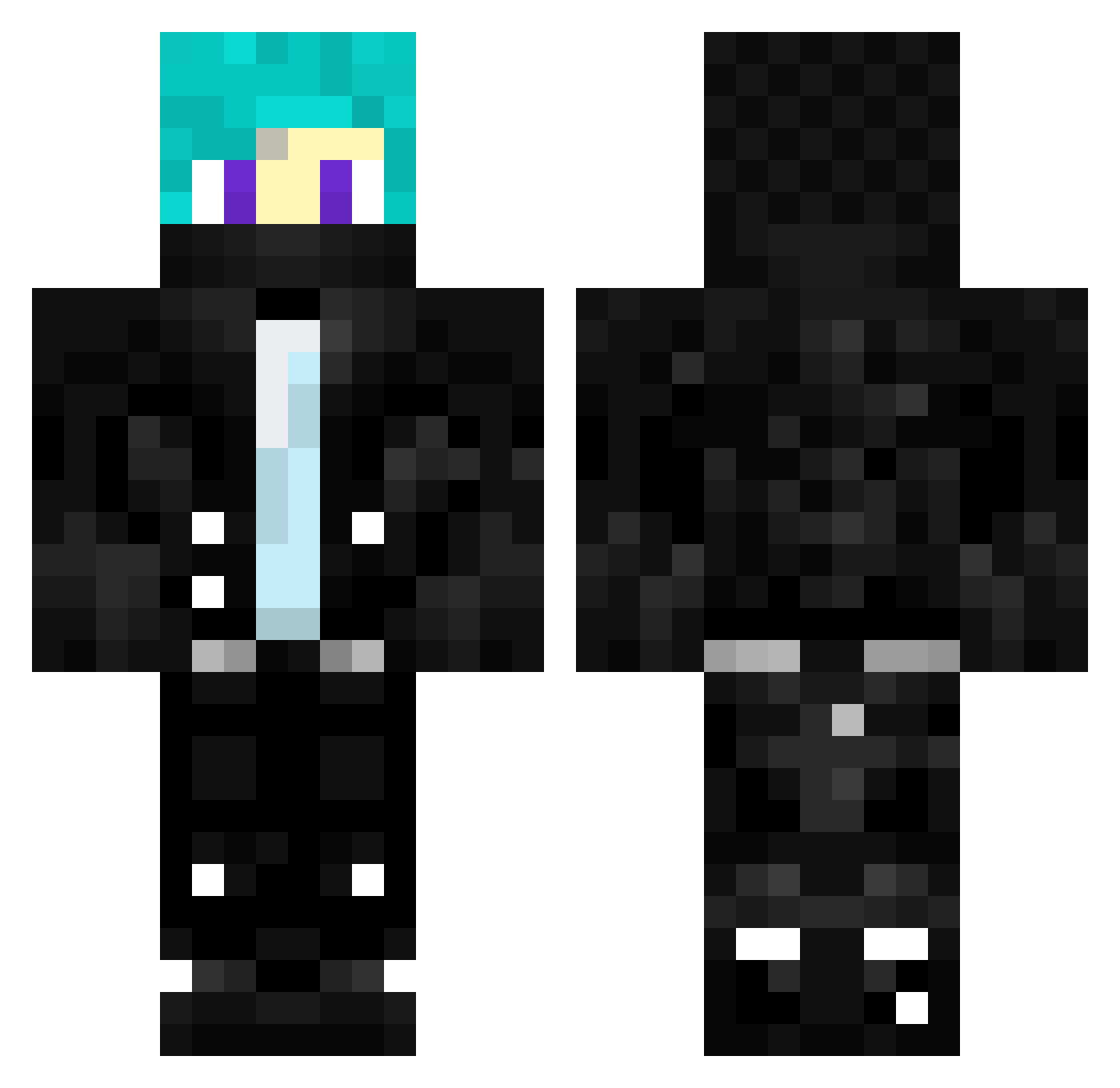 Zh1nTo Minecraft skin, front and back view