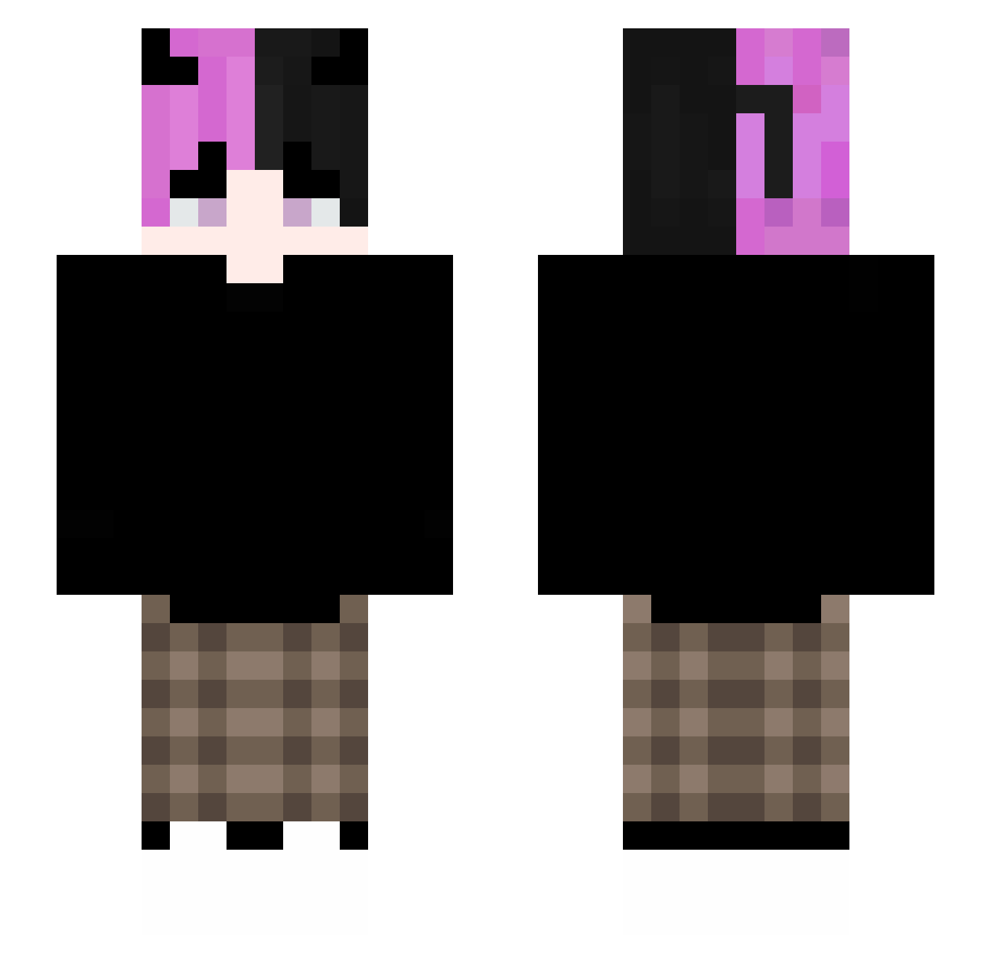 xMaqic Minecraft skin, front and back view
