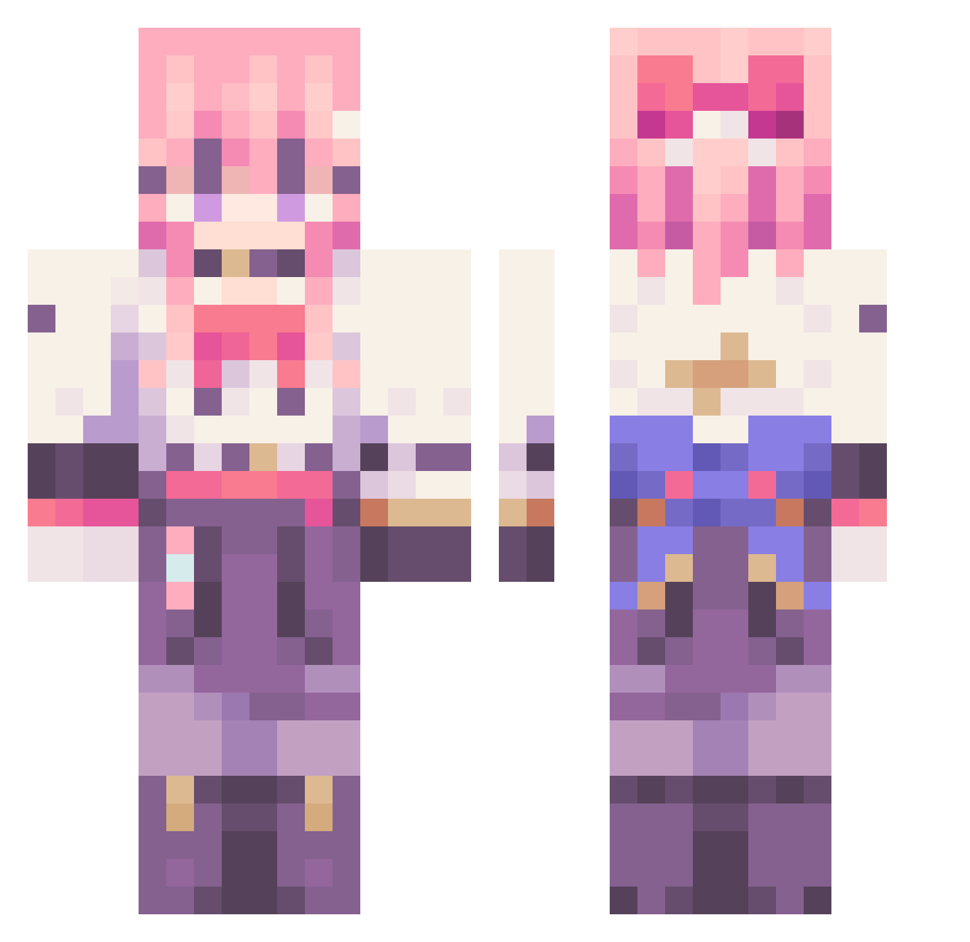 Ng25 Minecraft skin, front and back view