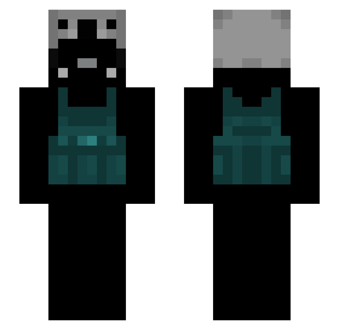 Jaboky Minecraft skin, front and back view