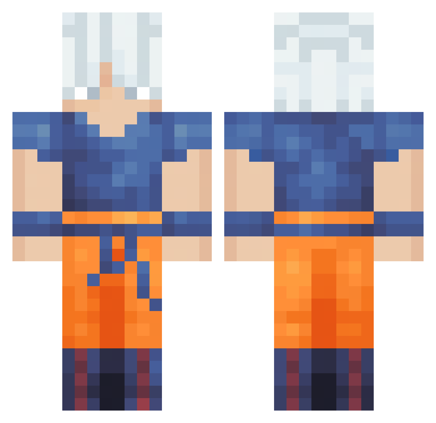 proudmuslim Minecraft skin, front and back view