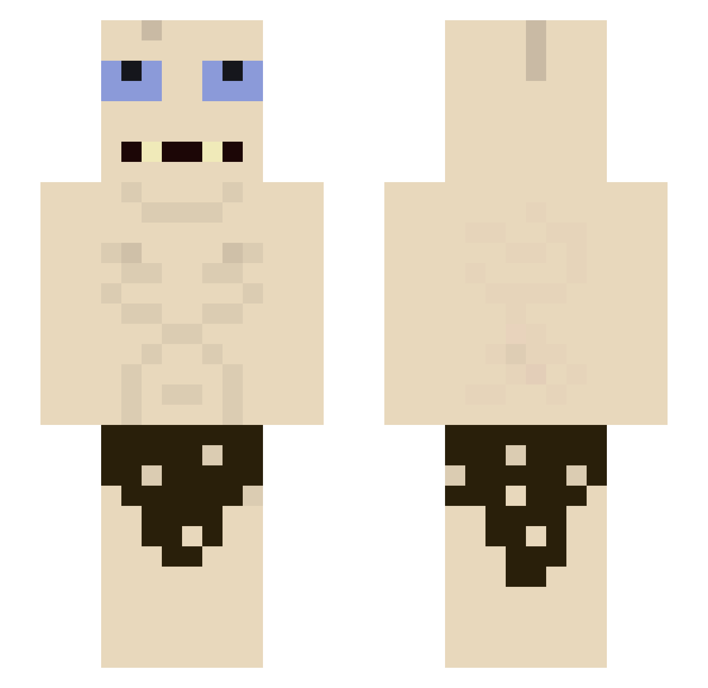 Gringern Minecraft skin, front and back view