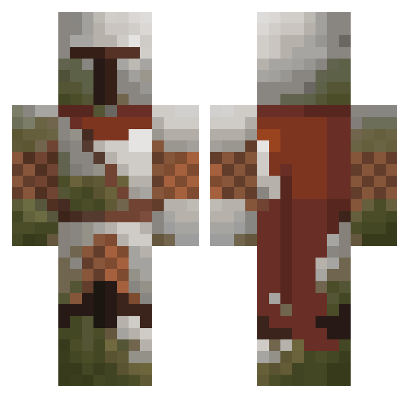 MajaKjall Minecraft skin, front and back view