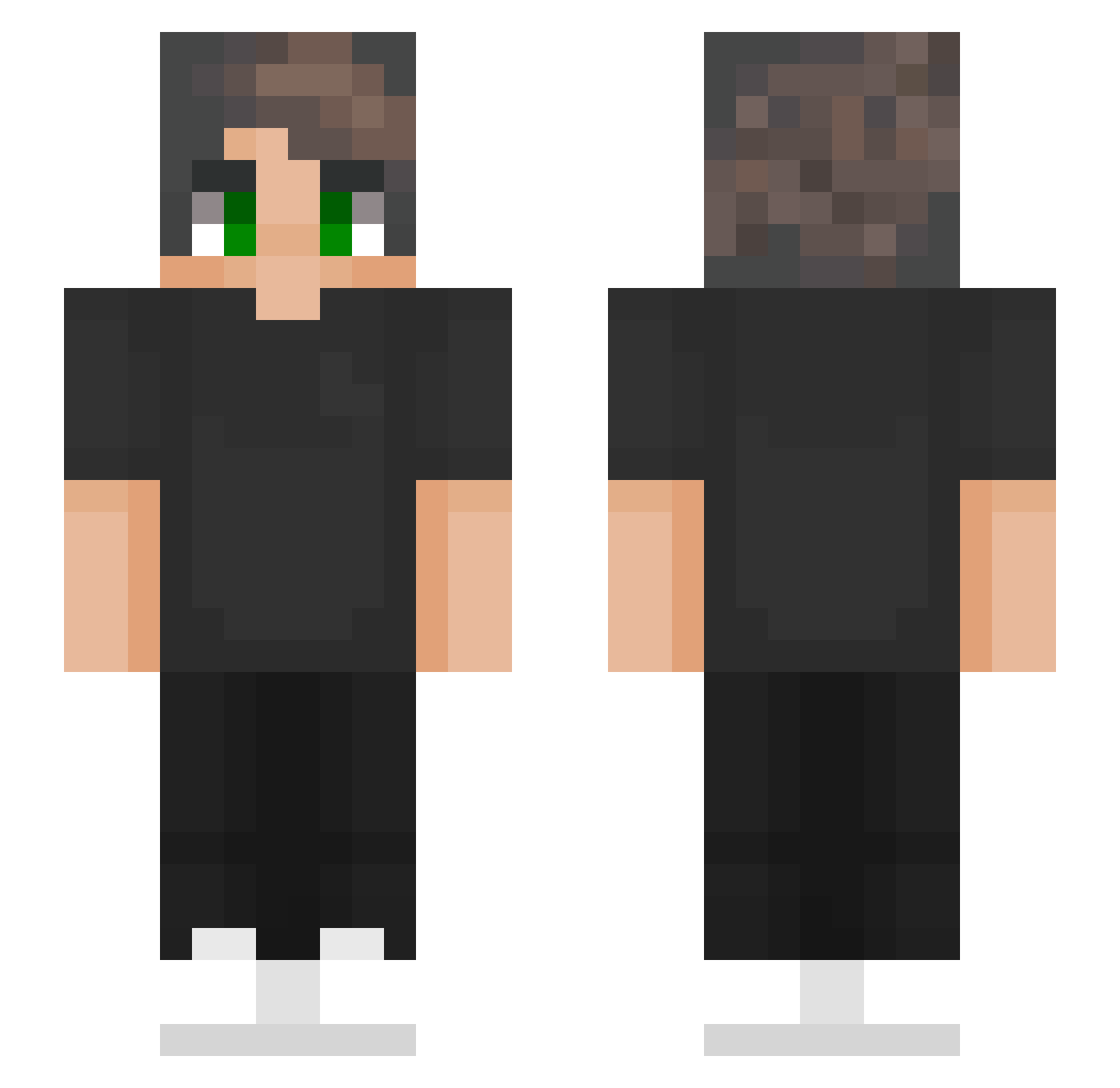 ThePogChampers Minecraft skin, front and back view