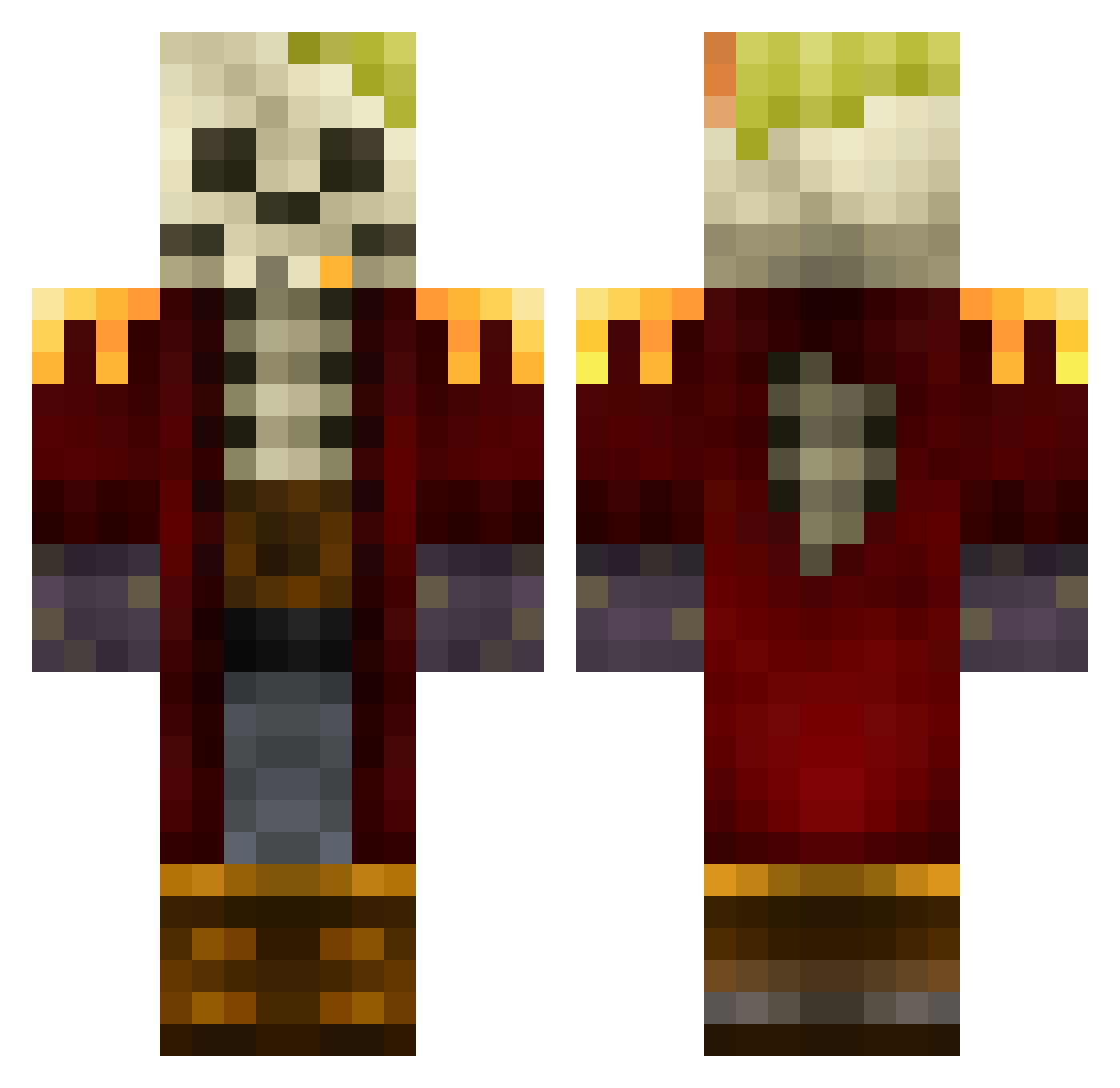 rugge998 Minecraft skin, front and back view
