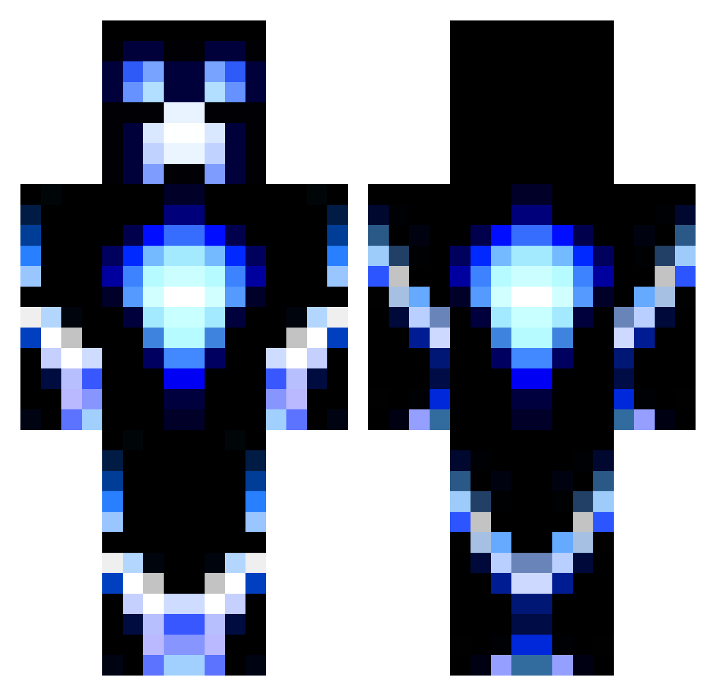 octopusxray Minecraft skin, front and back view