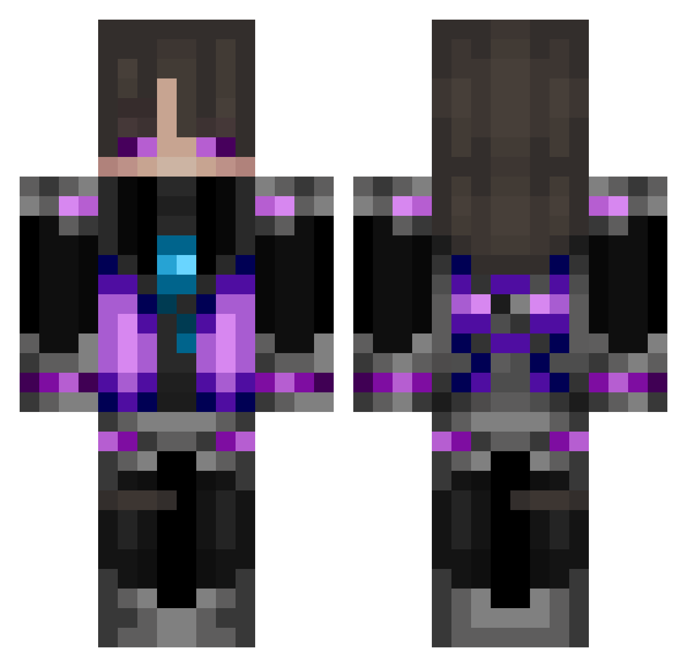 NicariusGilmore Minecraft skin, front and back view