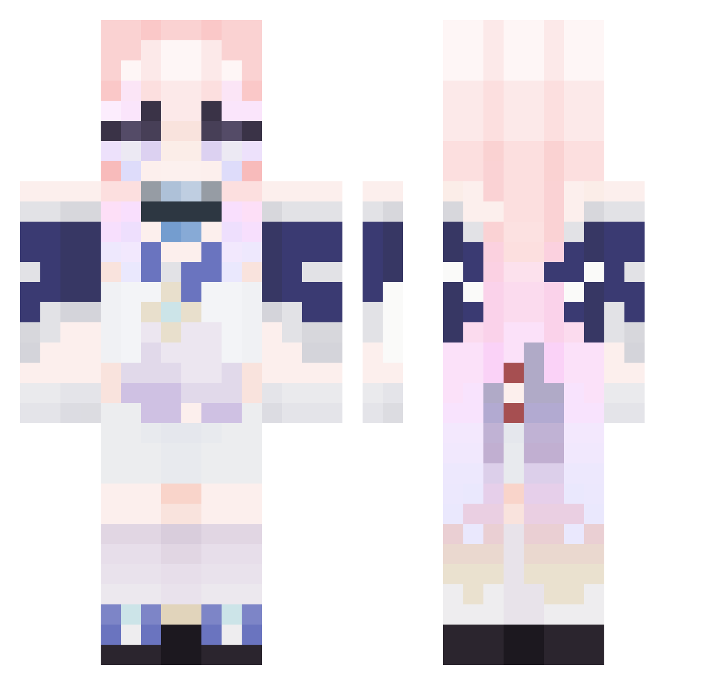 yuki_Inuyose Minecraft skin, front and back view