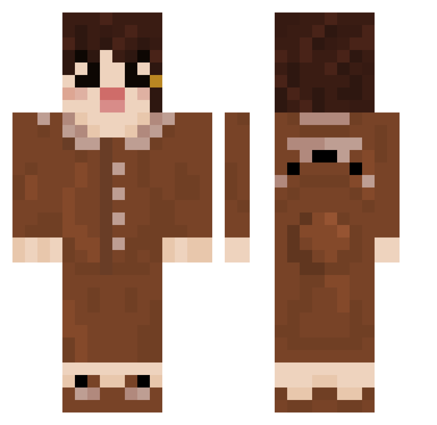 LoverOfSolids Minecraft skin, front and back view