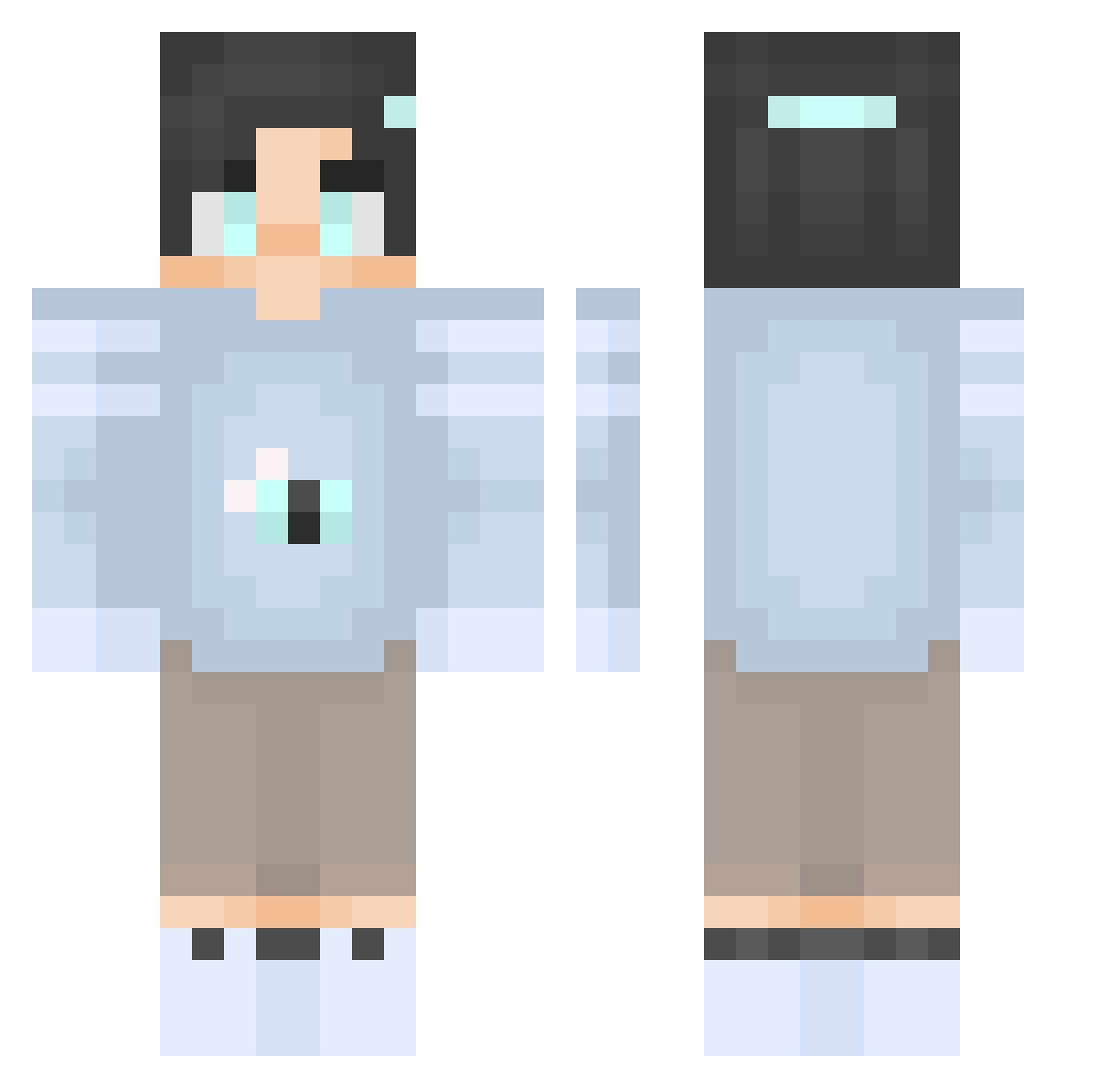 KeremTekeli Minecraft skin, front and back view