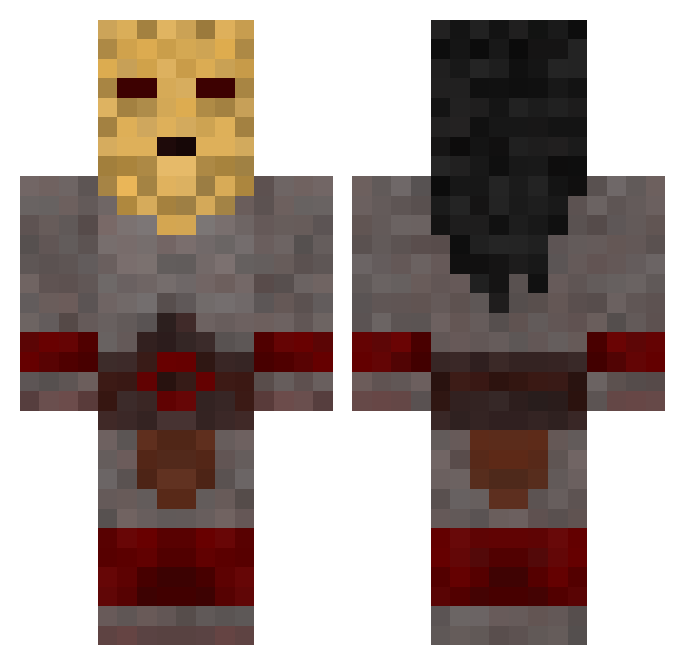 Thorgrim10 Minecraft skin, front and back view