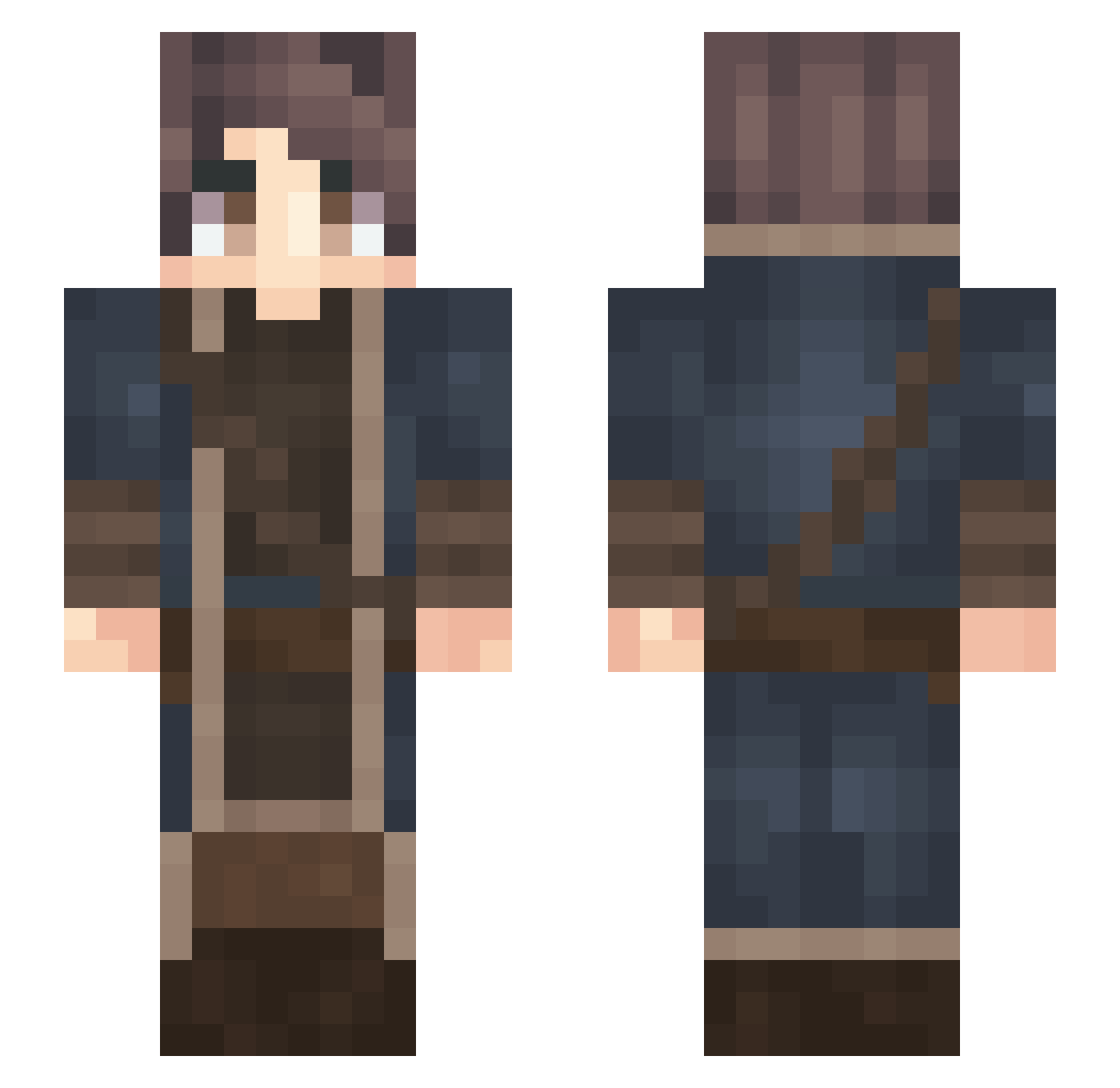 Miguel_J Minecraft skin, front and back view