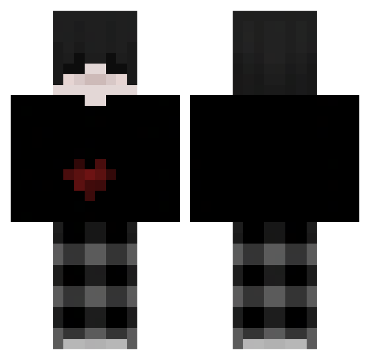 Stylish__ Minecraft skin, front and back view