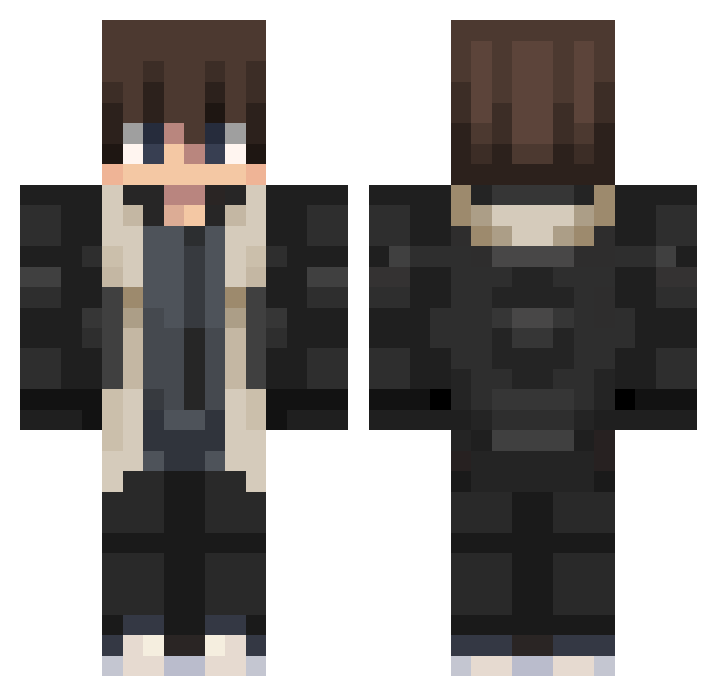 RSv16 Minecraft skin, front and back view