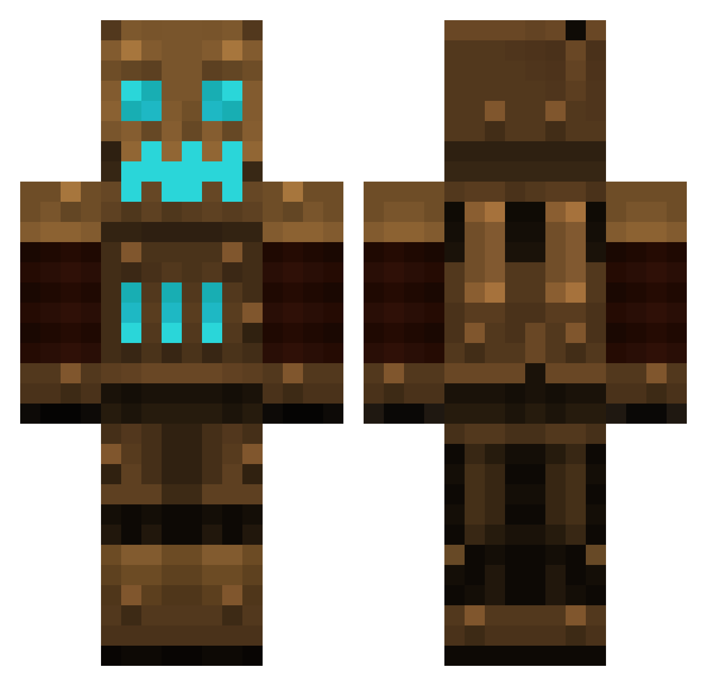 zumara Minecraft skin, front and back view