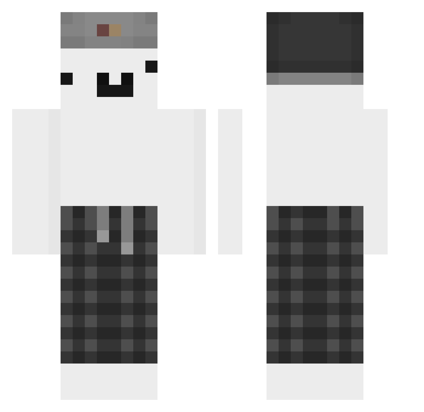flamgingo Minecraft skin, front and back view