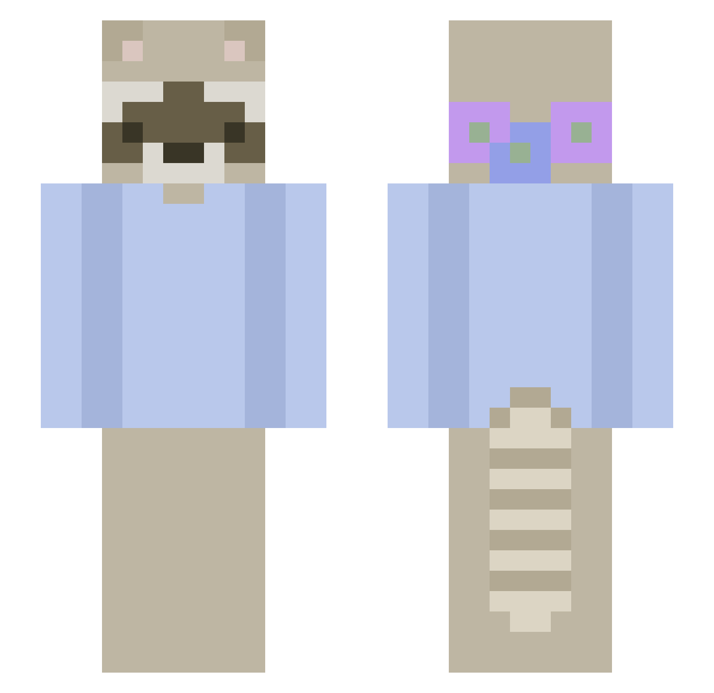 aconitecx Minecraft skin, front and back view
