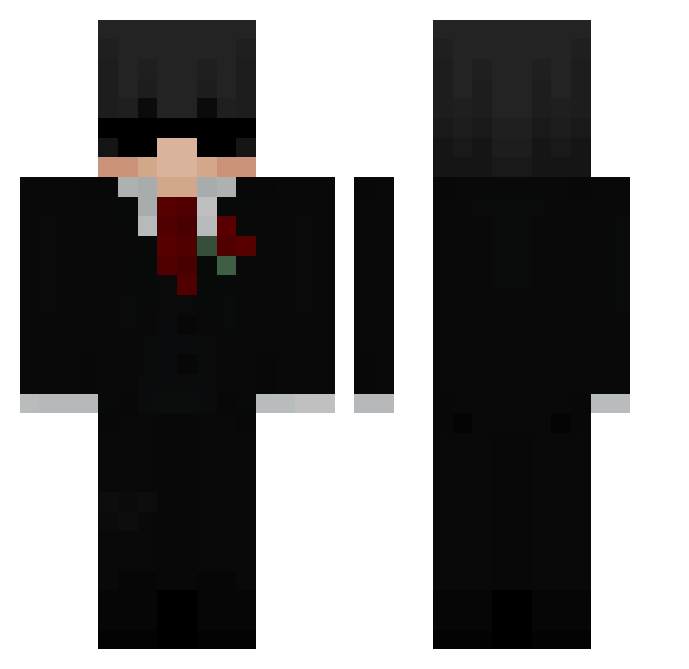 fleedmonkey Minecraft skin, front and back view