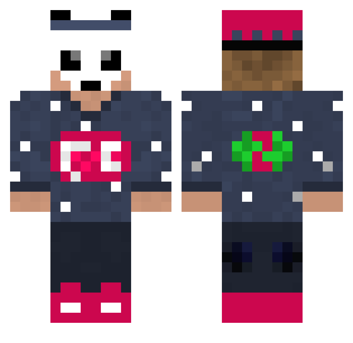 Cro Minecraft skin, front and back view