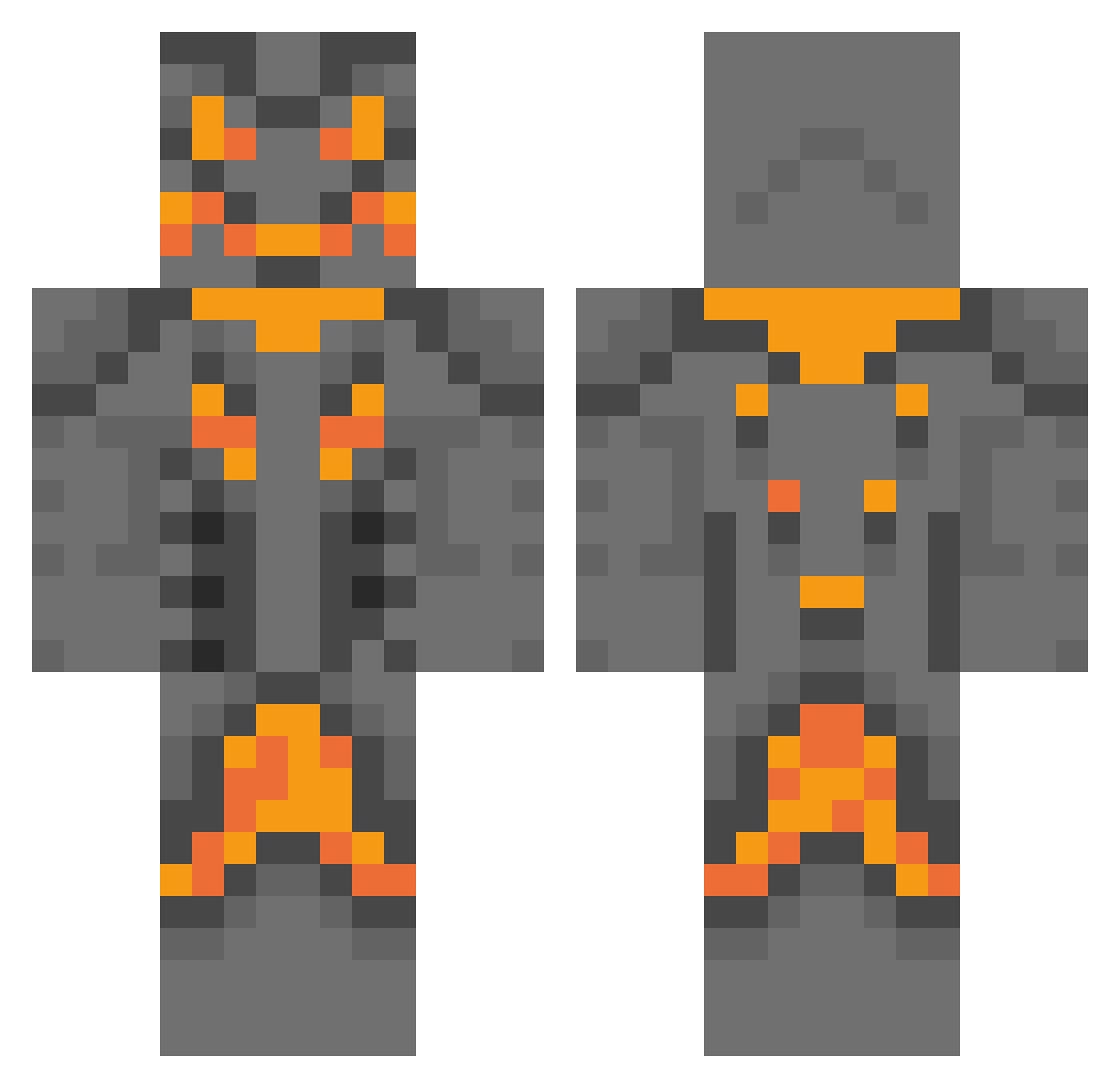 NalwynGamer Minecraft skin, front and back view