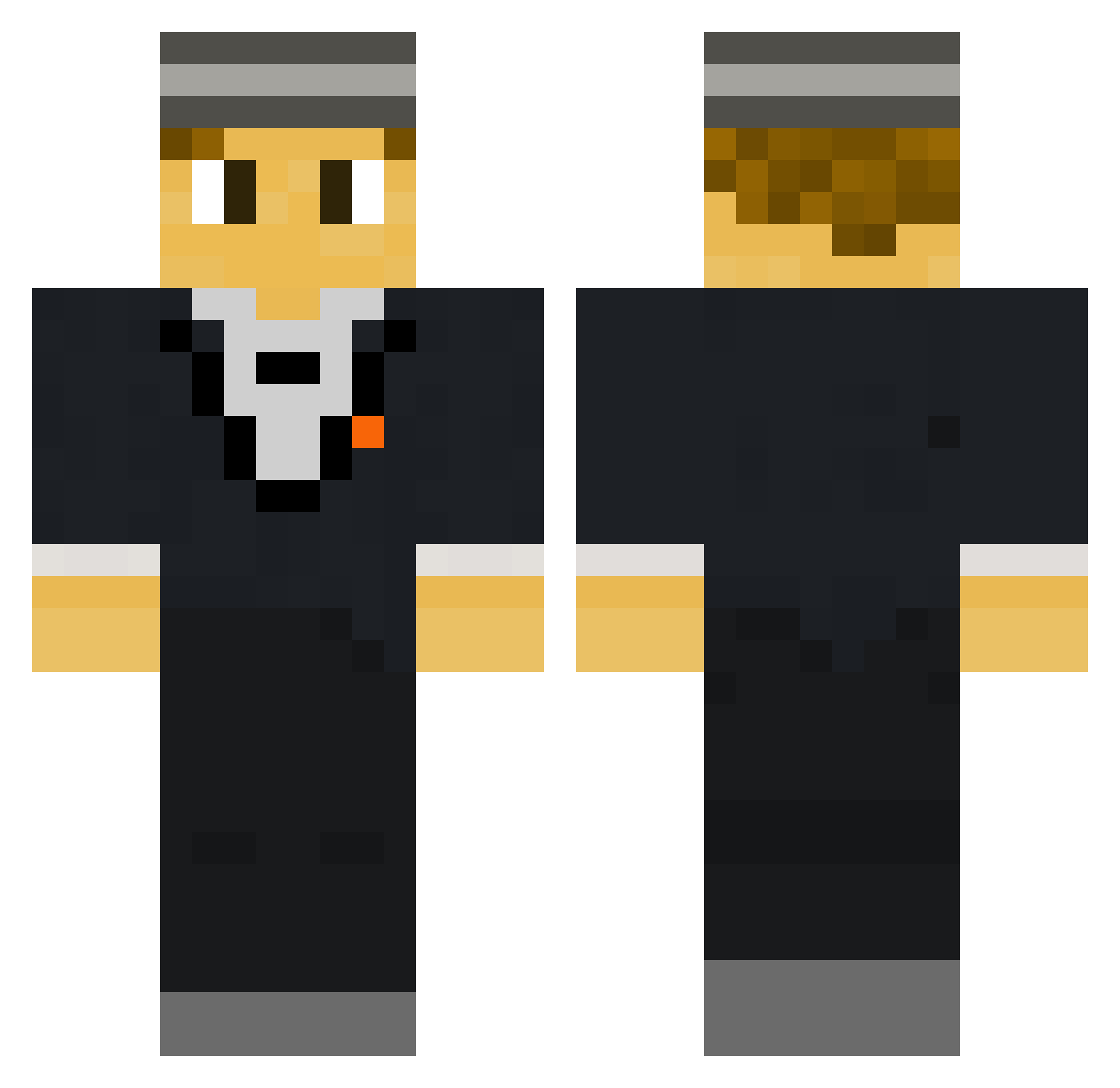 bfplol Minecraft skin, front and back view