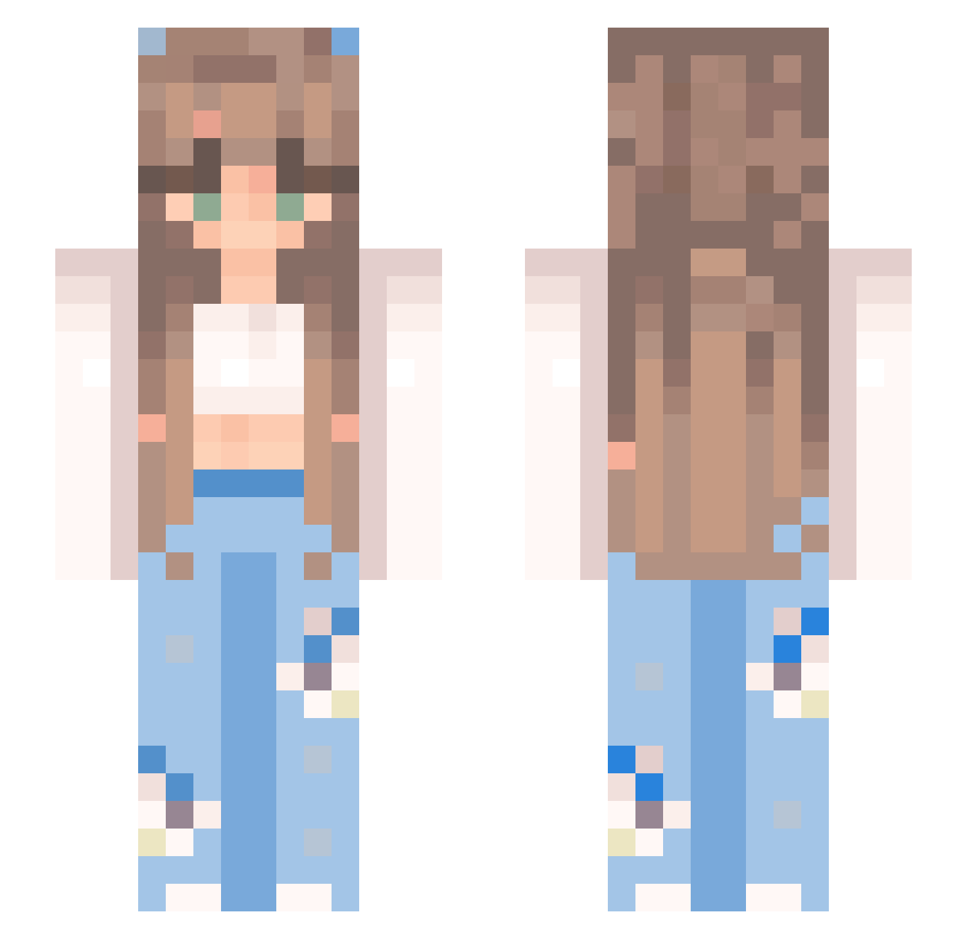 __minime__ Minecraft skin, front and back view
