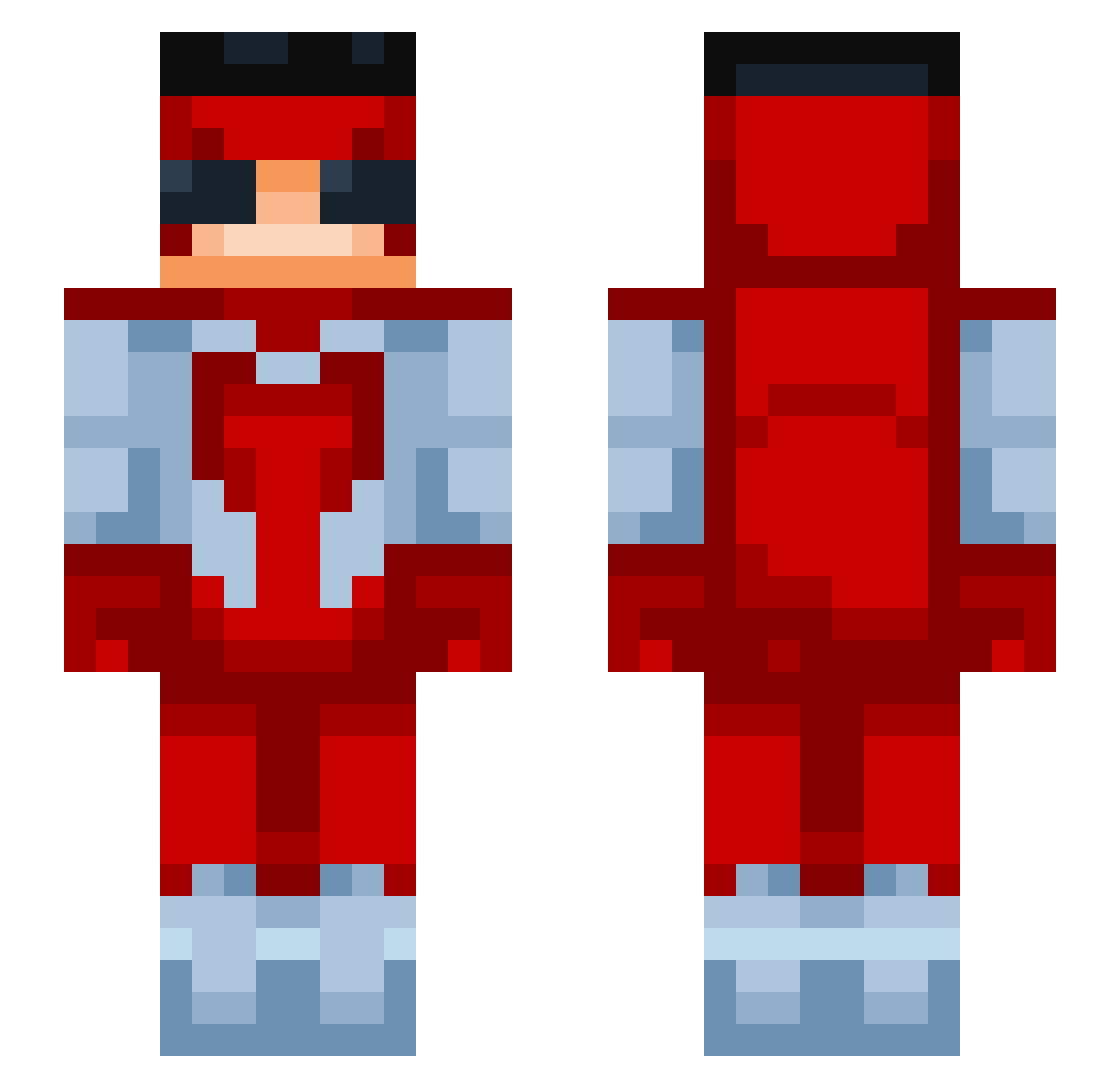 Werbssss Minecraft skin, front and back view