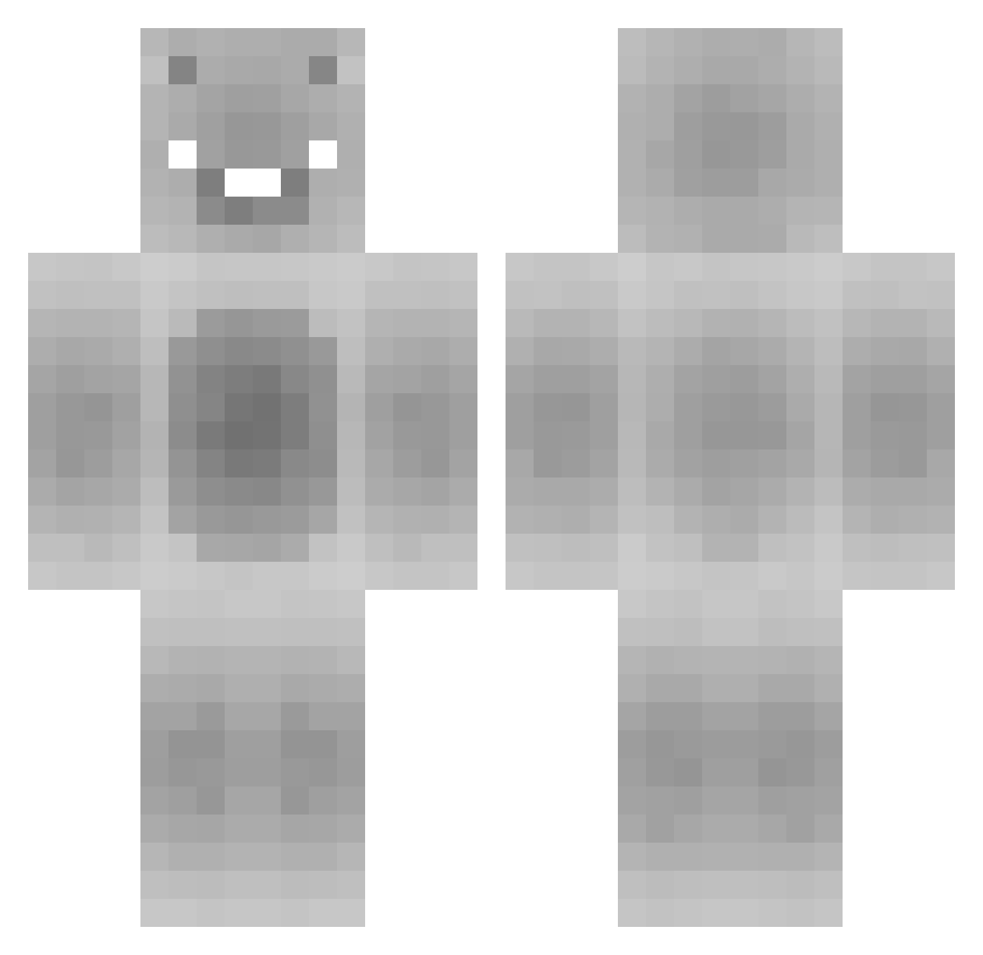 nastypants22 Minecraft skin, front and back view