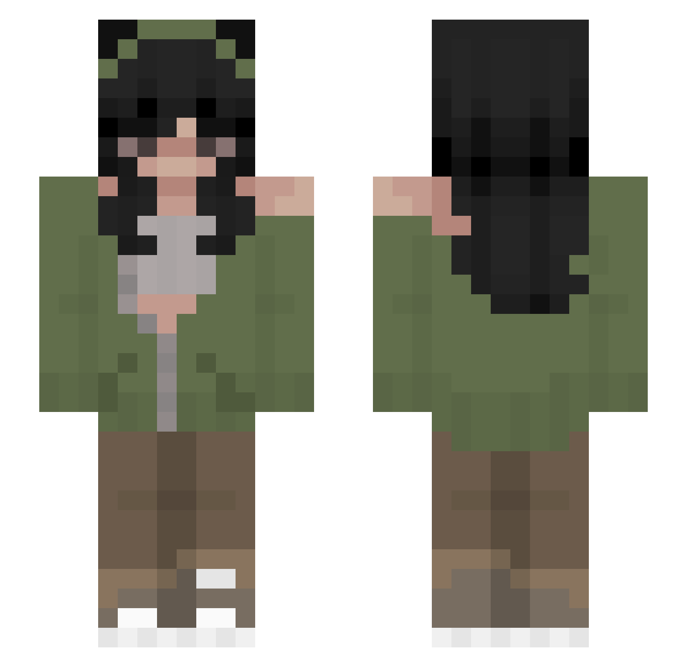 poopyfart176042 Minecraft skin, front and back view