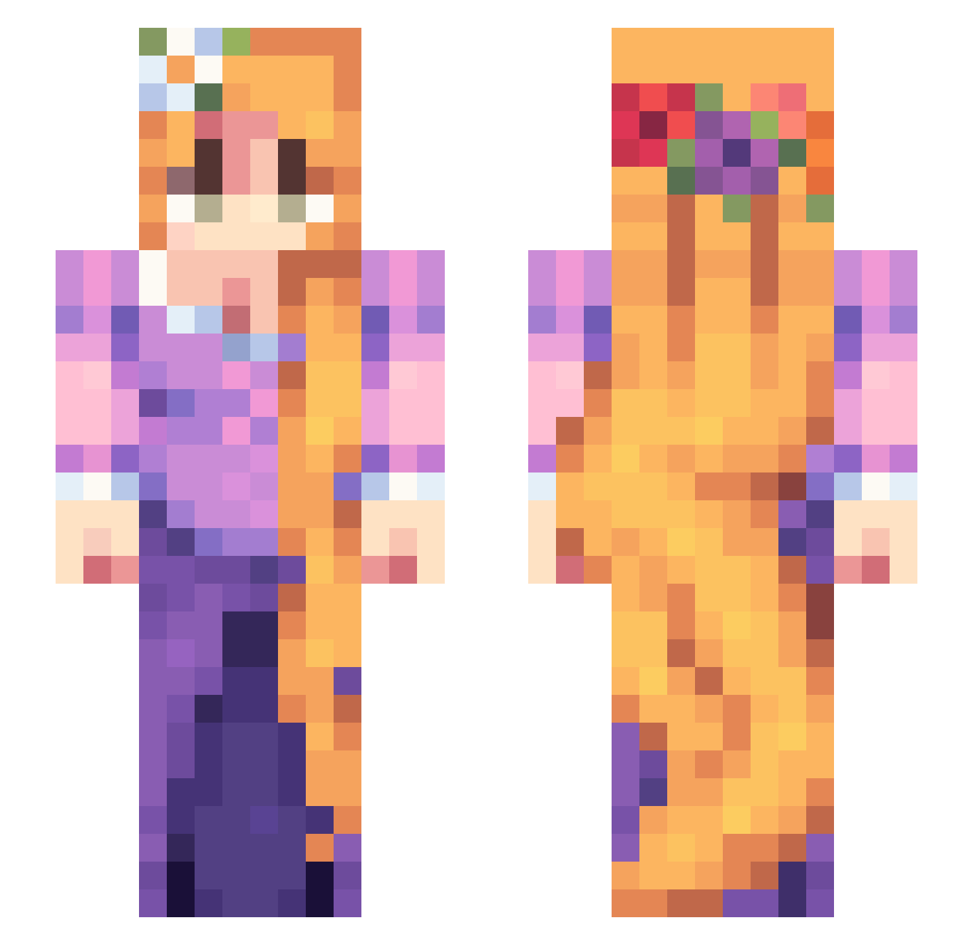 babyshxrk Minecraft skin, front and back view