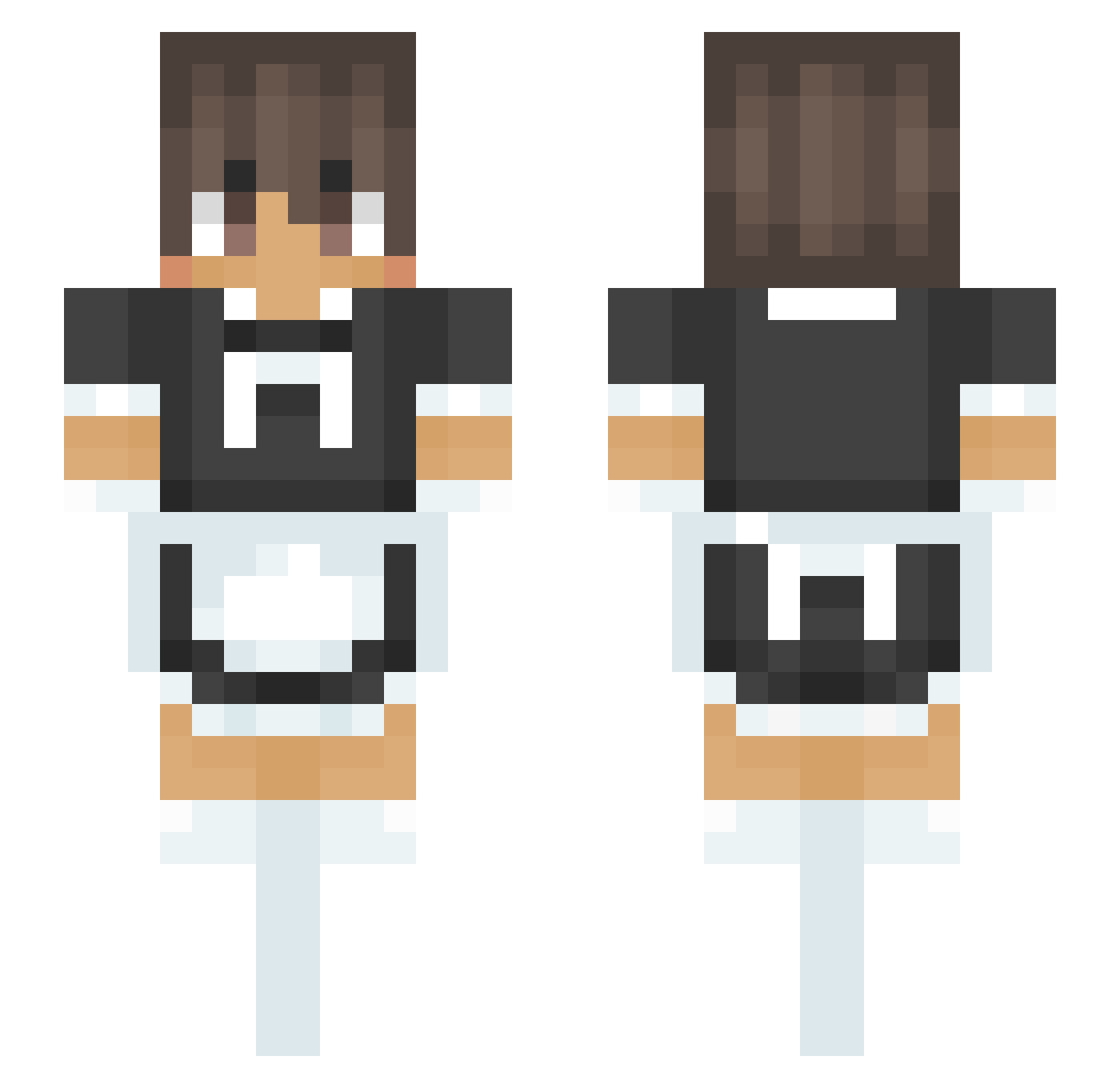 Zaylick Minecraft skin, front and back view