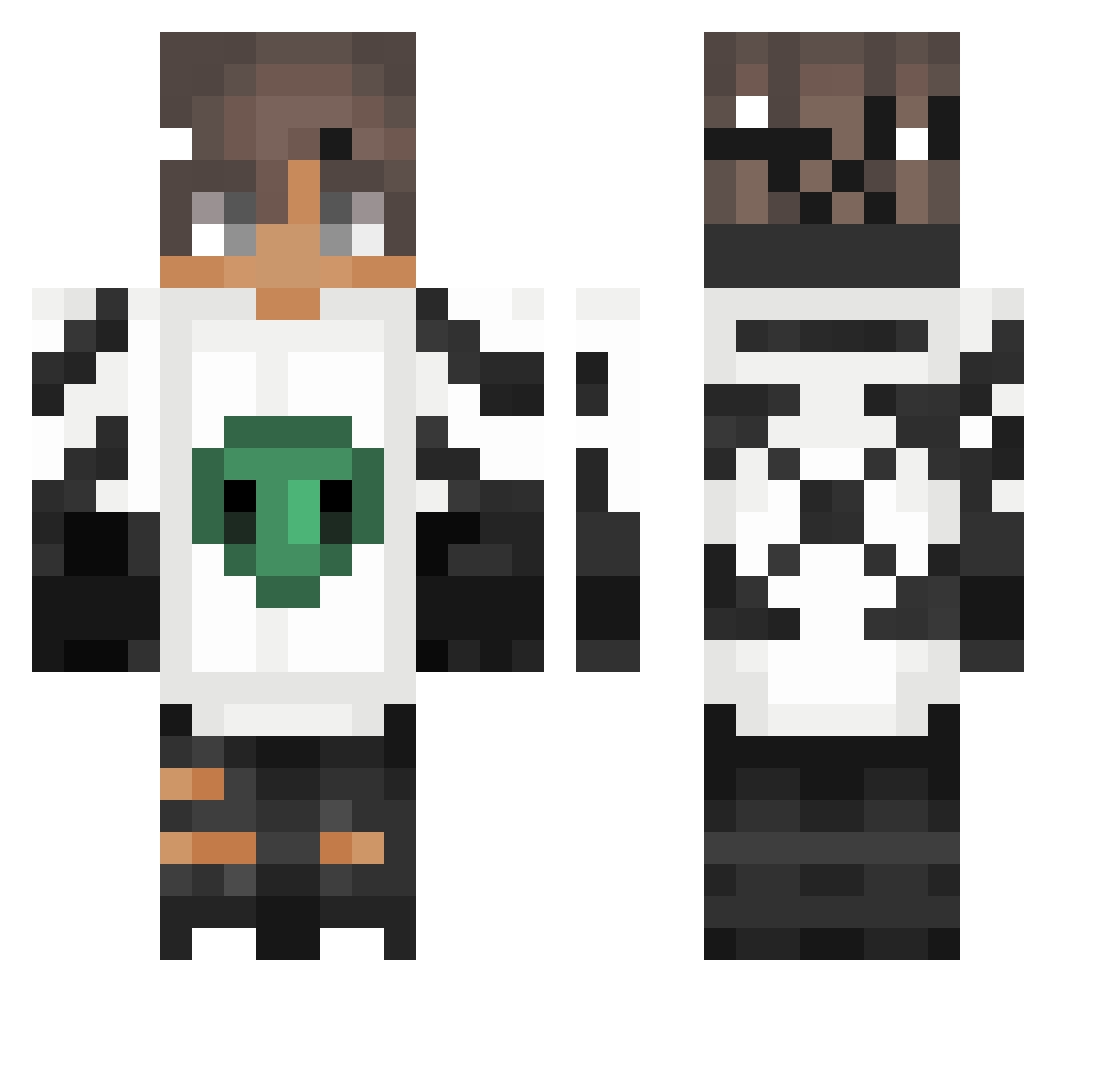 polini10 Minecraft skin, front and back view