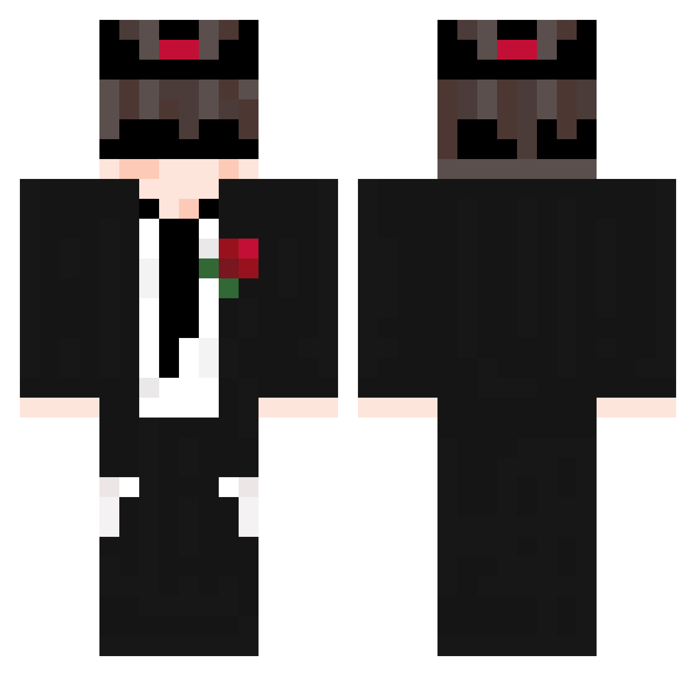 Andreas0124 Minecraft skin, front and back view