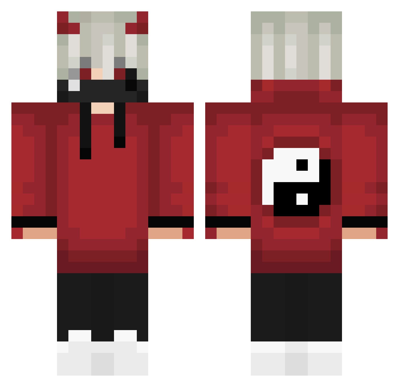AphTxddy Minecraft skin, front and back view