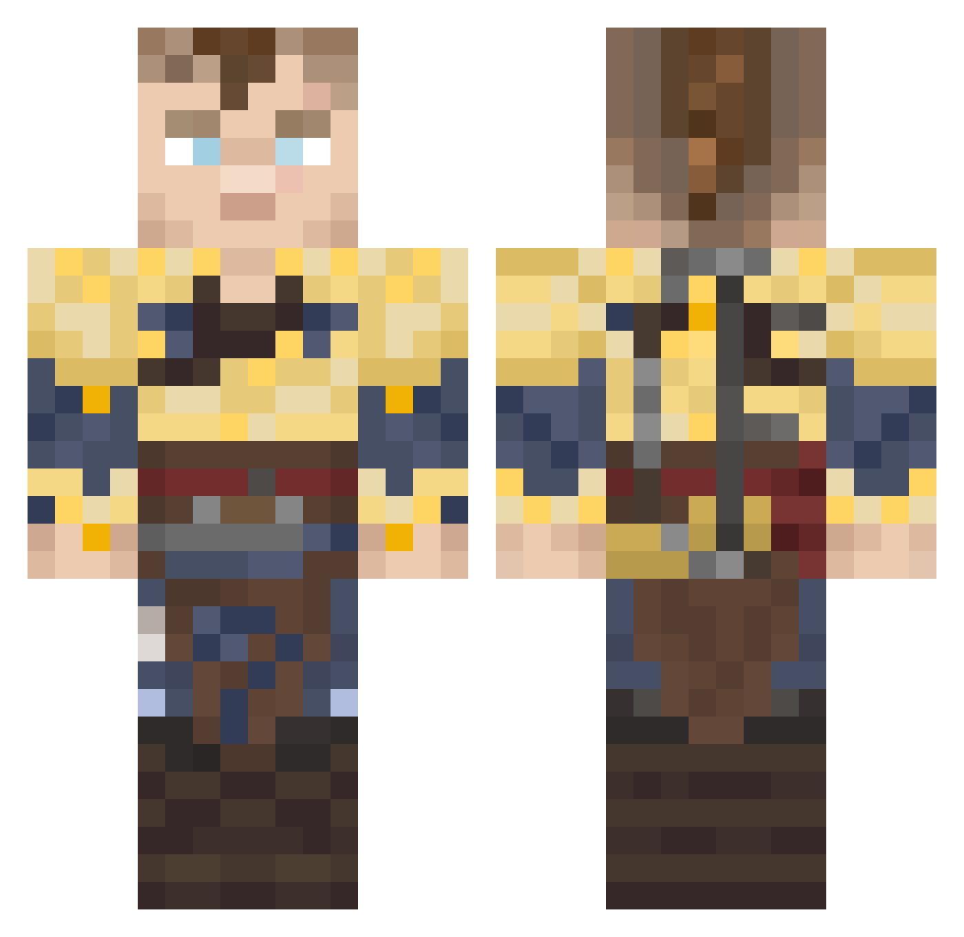 jonthebooty Minecraft skin, front and back view