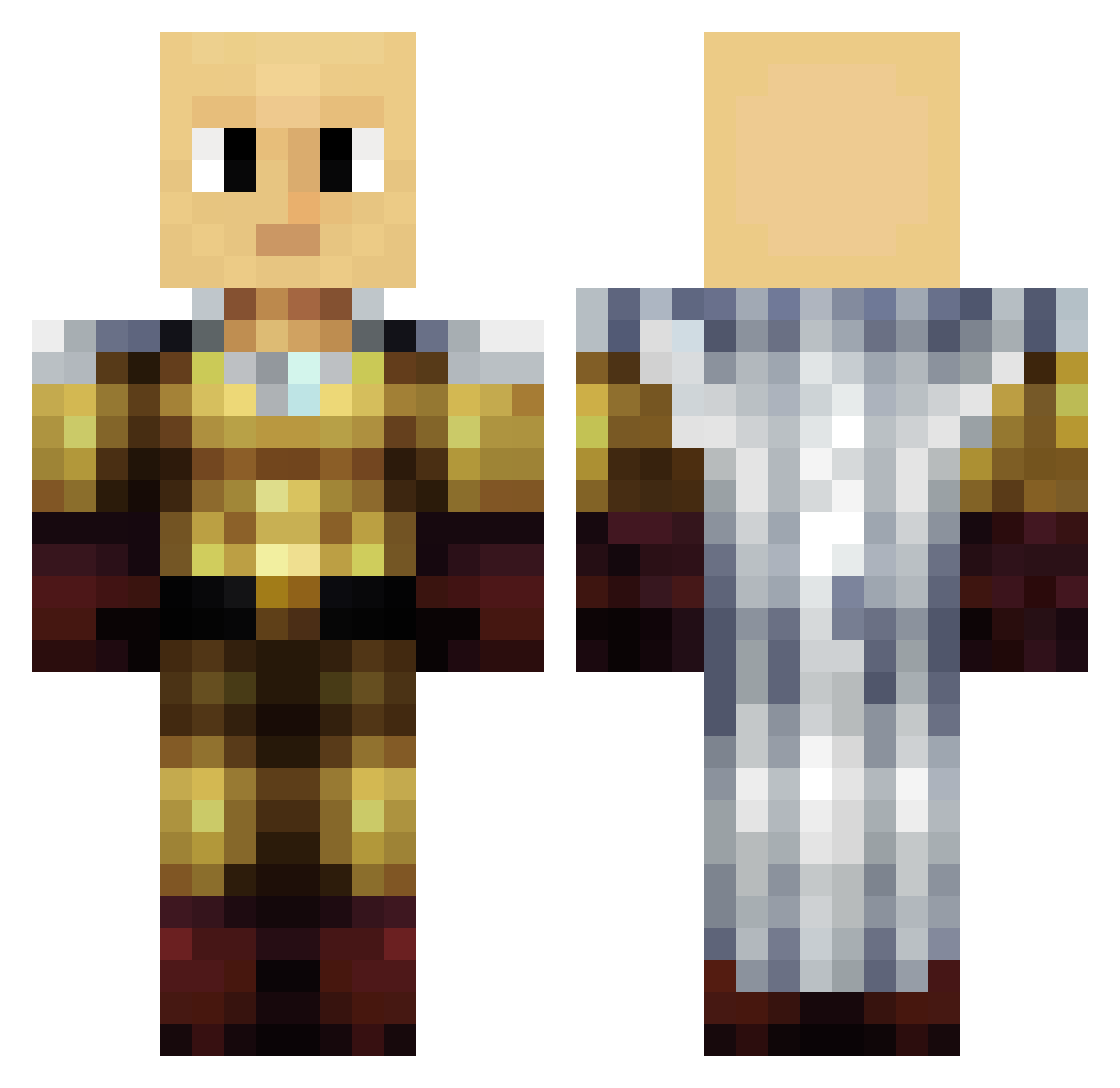 NinjuraiLP Minecraft skin, front and back view