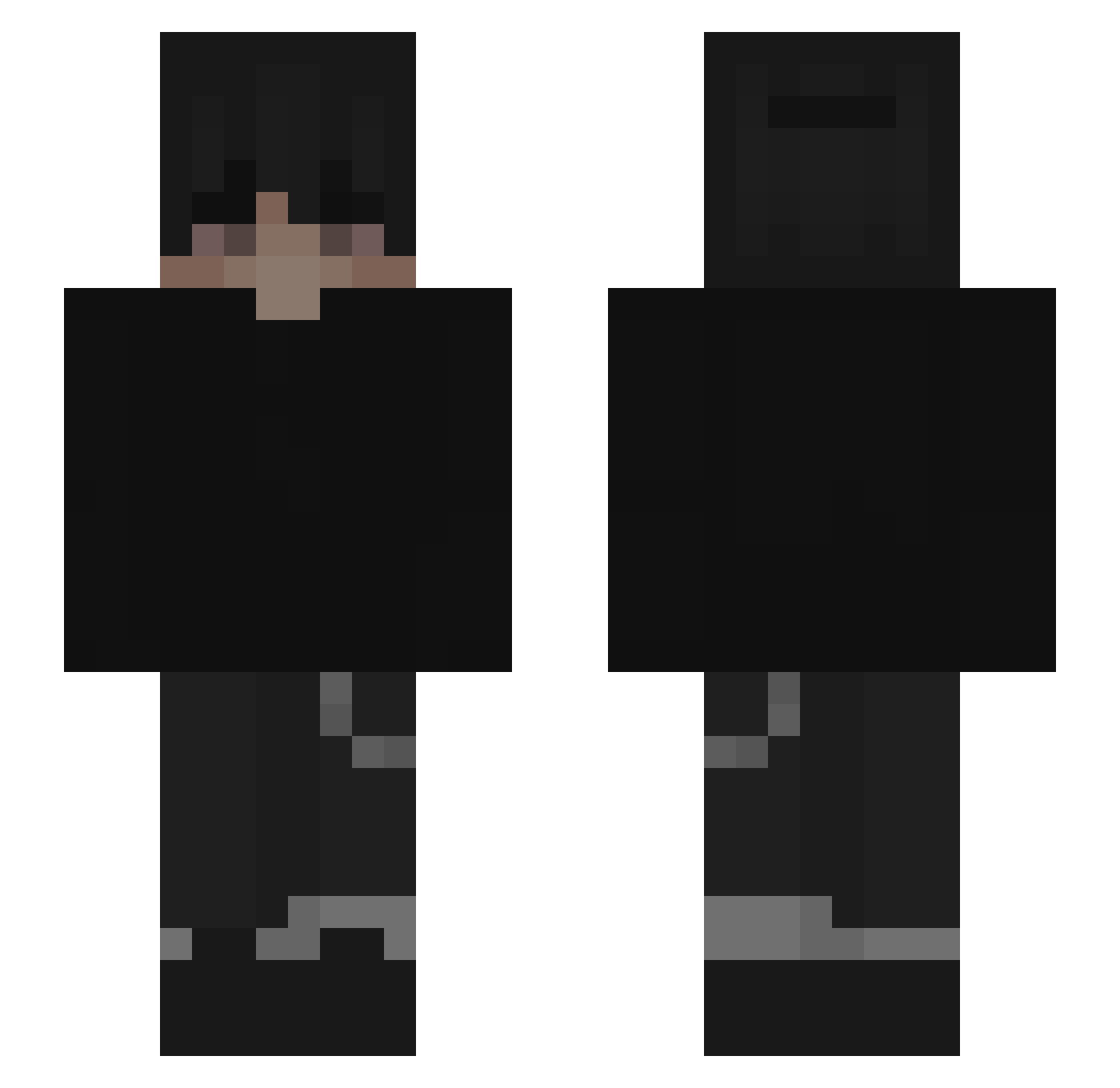 SlemLuvsU Minecraft skin, front and back view