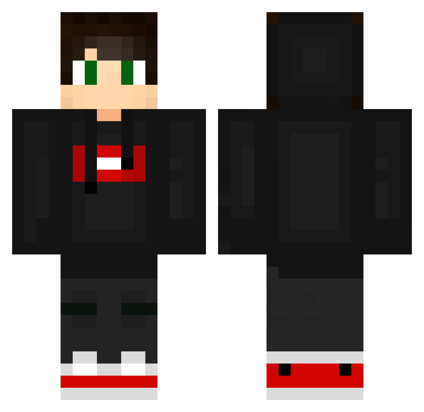 Bizzniss_Man Minecraft skin, front and back view