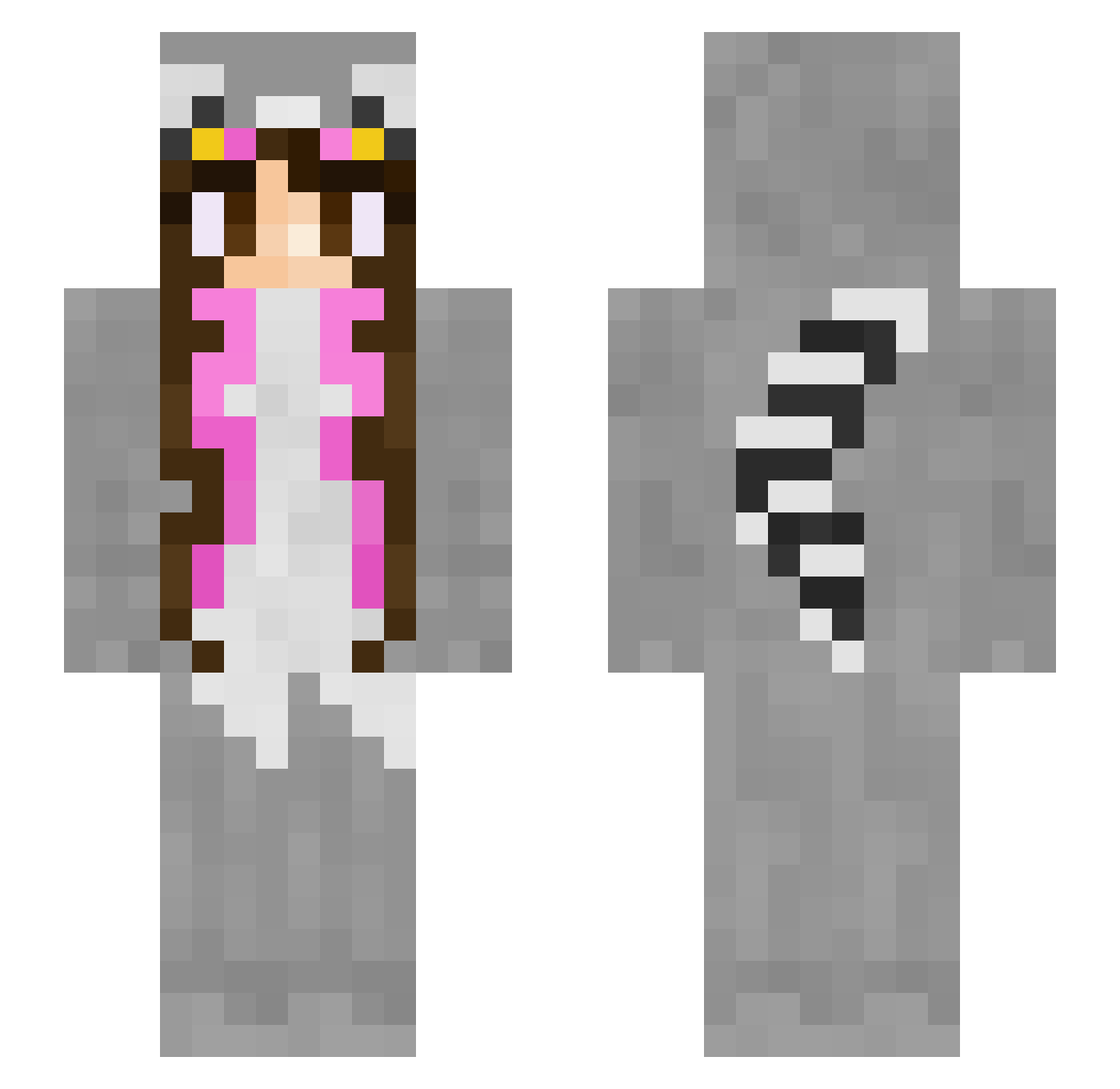 Aeriell Minecraft skin, front and back view