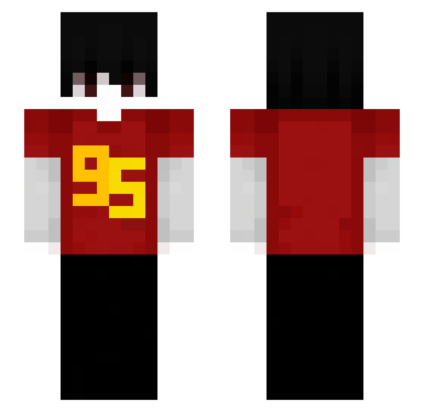 kyzehn Minecraft skin, front and back view