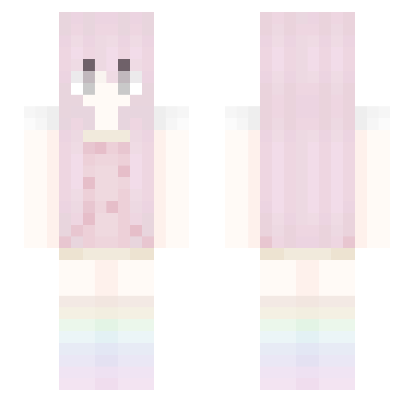 sienha Minecraft skin, front and back view