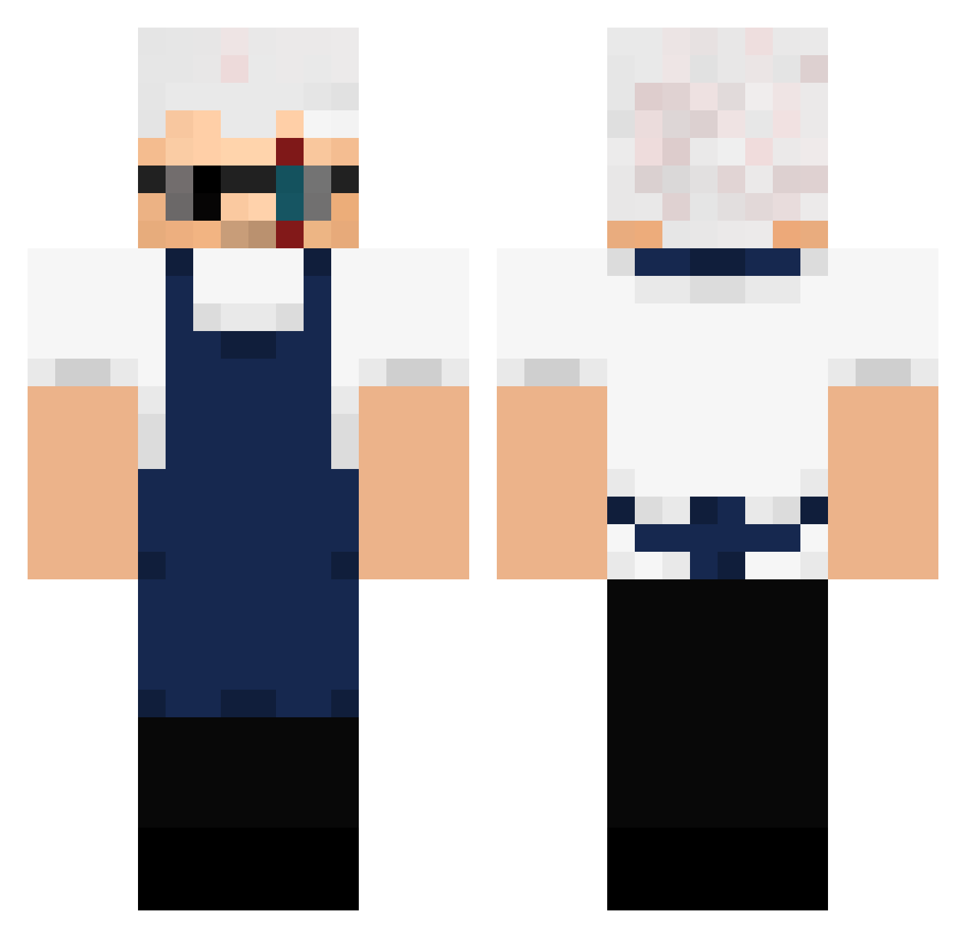 Cceb Minecraft skin, front and back view