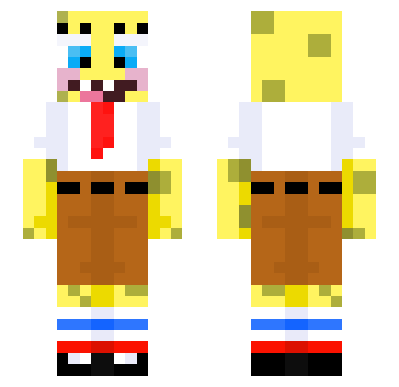 WhyAryah Minecraft skin, front and back view