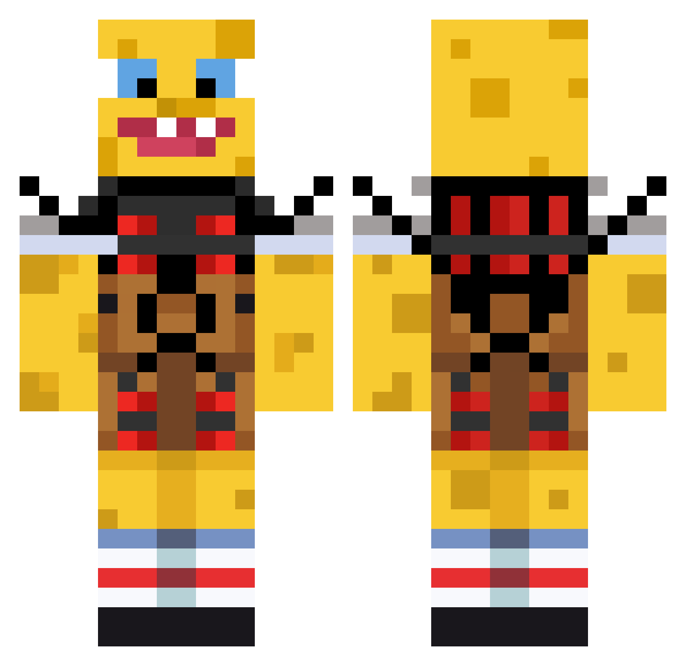 Dmeach4244 Minecraft skin, front and back view