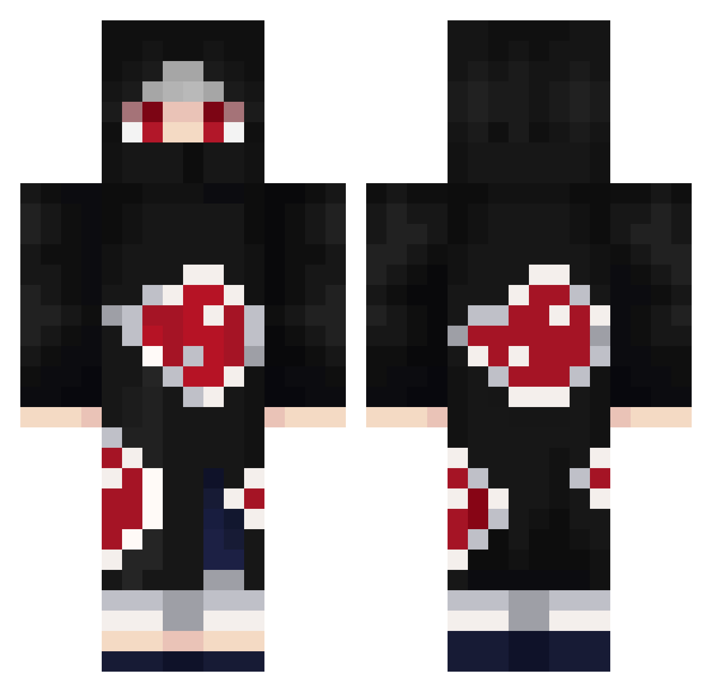 Biggerleo Minecraft skin, front and back view