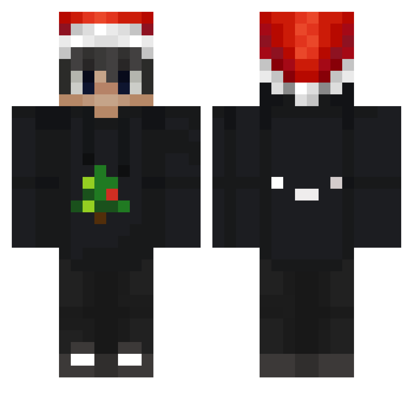 LeonardosWaiter Minecraft skin, front and back view