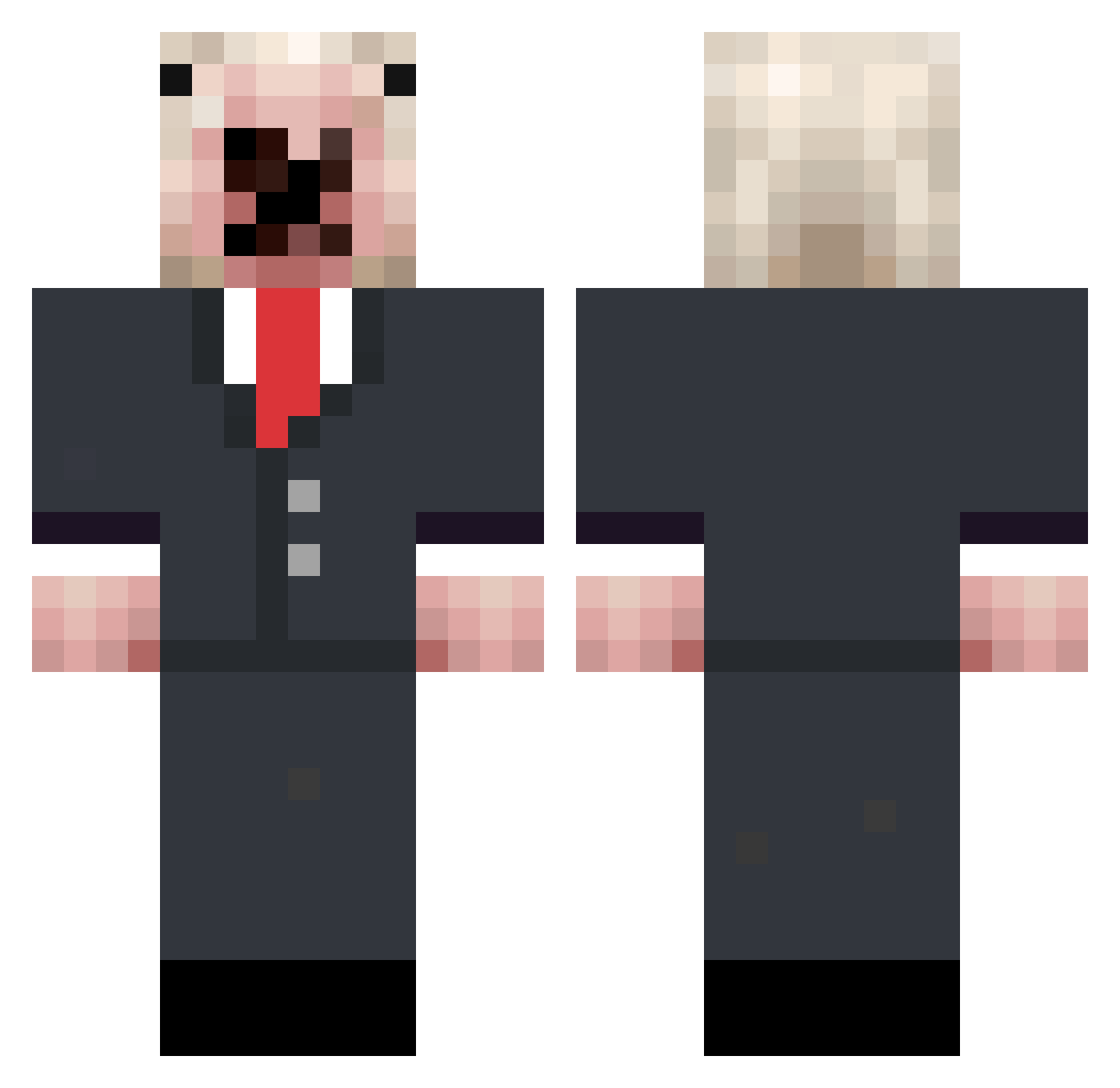 enoza Minecraft skin, front and back view
