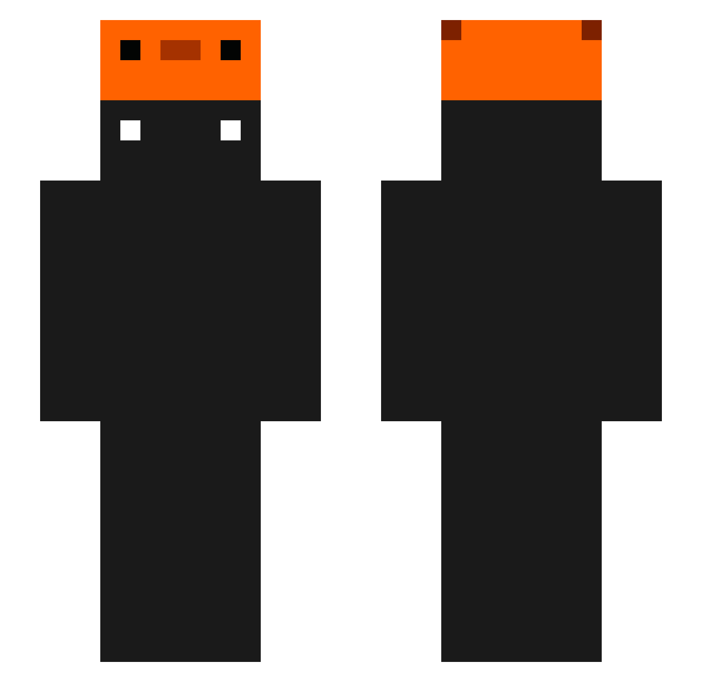 richuTRA Minecraft skin, front and back view