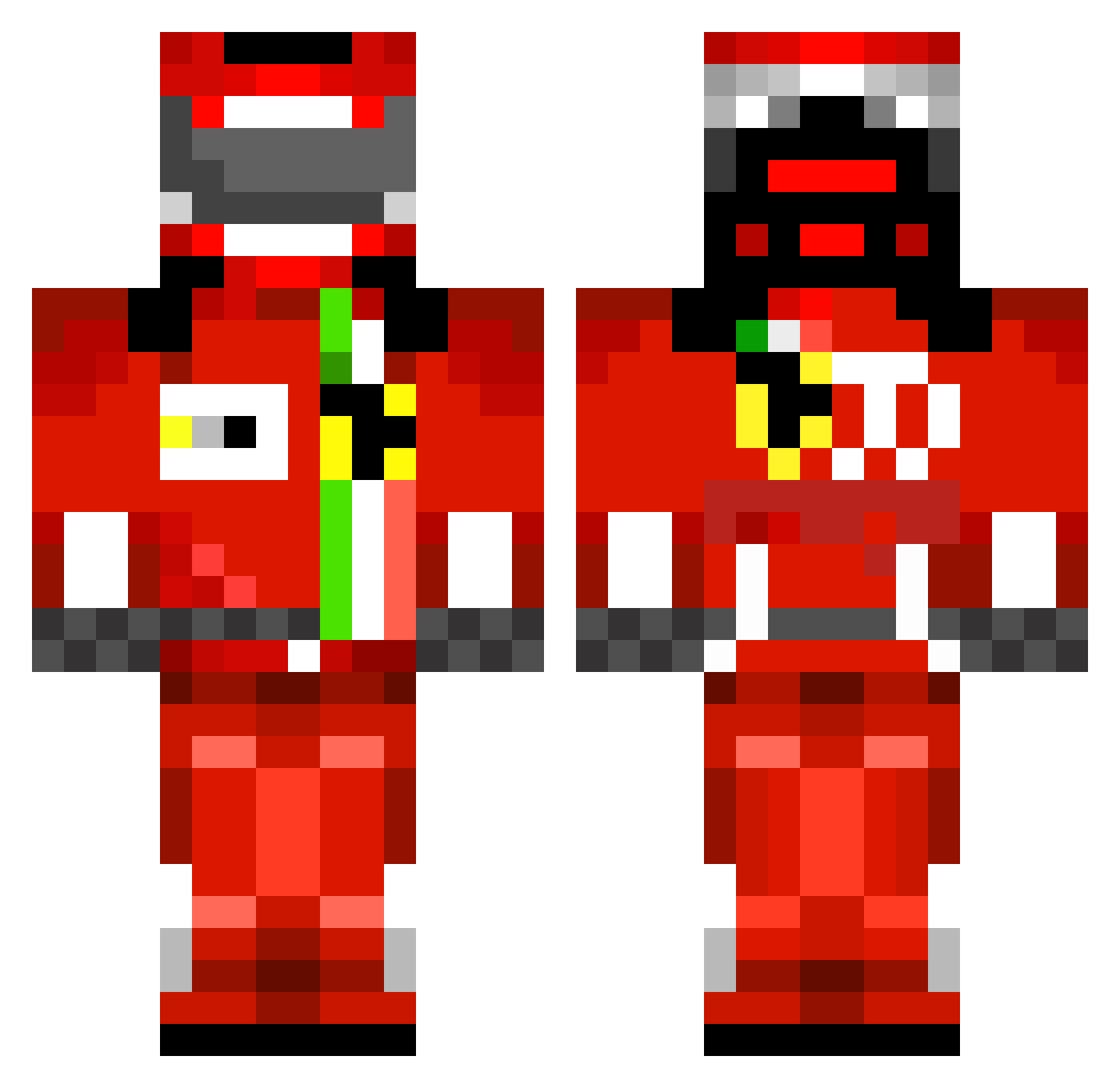 OR30_ Minecraft skin, front and back view