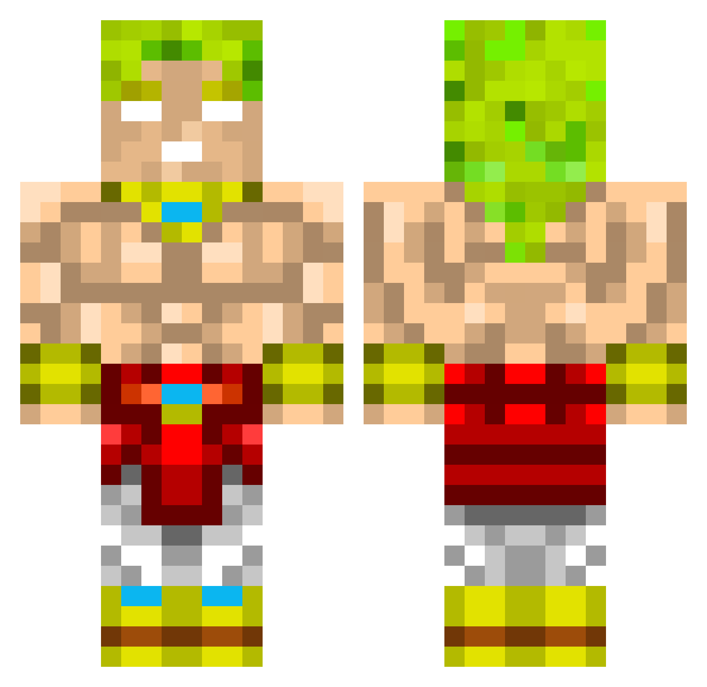 jacoooobbb Minecraft skin, front and back view